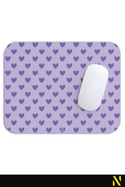 nilizma لوحة ماوس مريحة بنمط قلب أرجواني اللون مع سطح غير قابل للانزلاق مثالية للاستخدام في المنزل والمكتب