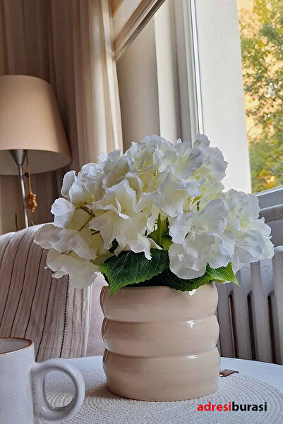 Genel Markalar Adresiyapayçiçek Yapay Çiçek 5 Dal Lux Ortanca Demeti Ekru – Yapay Çiçek Dekor, Masa Süsü, Fon