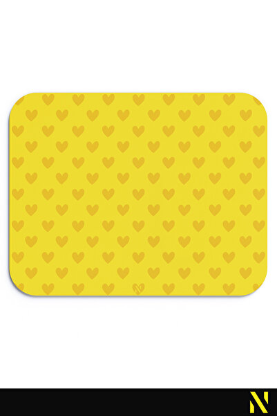 nilizma Mouse Pad ergonomic cu model de inimă de culoare galbenă, cu suprafață anti-alunecare, ideal pentru uz acasă și la birou
