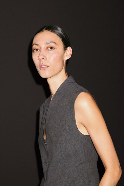 Massimo Dutti %100 keten dik yaka süveter