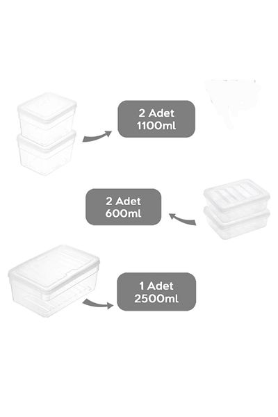 VZN Refrigerator Organizer Food Storage Container Freezer Compatible Storage Container Breakfast