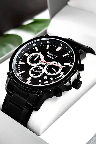 Ferrucci Function Men's Wristwatch Steel Strap Steel Case 3 Atm Water Resistance