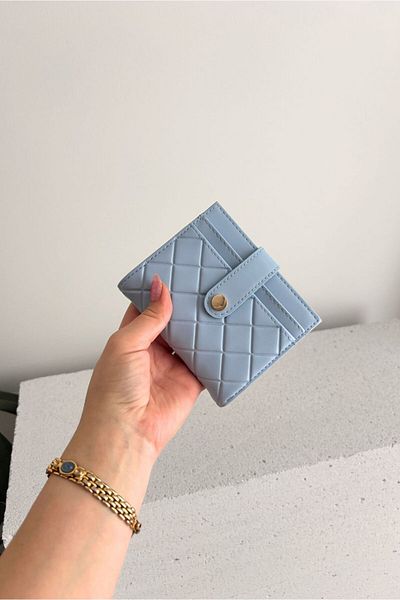 Yuka Atelier Ruby Medium Quilted Detailed Faux Leather Wallet
