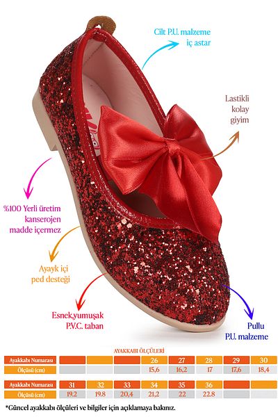 Kiko Kids Tari Broken Glass Bow Elastic Girls' Ballerina Shoes
