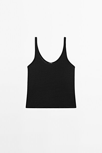 Massimo Dutti 100% linen tank top