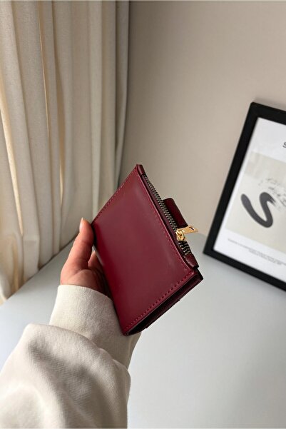 Yuka Atelier Ela Orta Boy Ayrılabilir Kartlık Detaylı Suni Deri Cüzdan