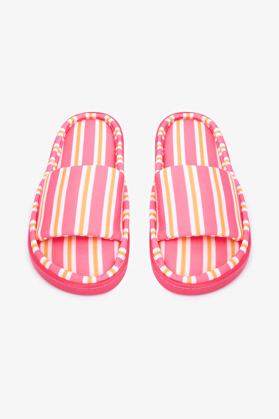 Penti Mara Striped Kırık Beyaz Terlik