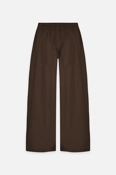 Amia&Co. Bitter Brown Elastic Palazzo Trousers