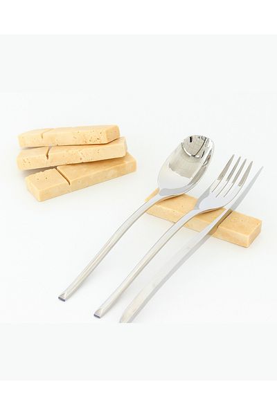 Modelce 4-Piece Travertine Cutlery Stand |   Cutlery Organizer |   Cutlery Suplas