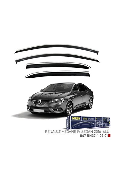 Niken Renault Megane 4 Sedan Kromlu Cam Rüzgarlığı 4lü Set 2016 Ve Üstü