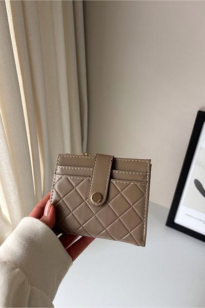 Yuka Atelier Ruby Medium Quilted Detailed Faux Leather Wallet