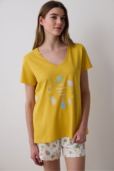 Penti Little Things Multicolored Pajama Set with Shorts
