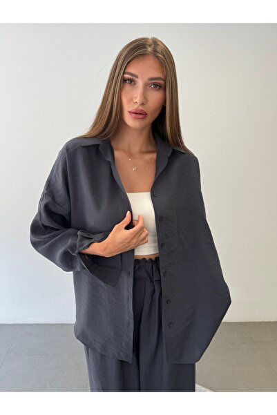 ossons Beli Lastikli Modal Gömlek Pantolon Takım Elbise