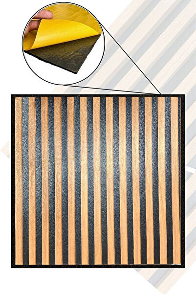 Bien Home 70x70cm 0,50m² Lambri Panel Ahşap Duvar Çıtası Desenli Kendinden Yapışkanlı Duvar Paneli Köpük -1401