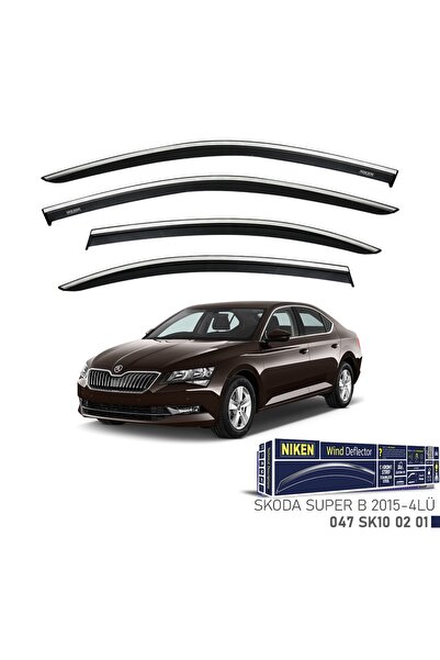 Niken Skoda Superb Kromlu Cam Rüzgarlığı 4lü Set 2015 2020