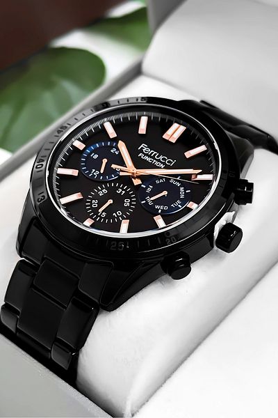 Ferrucci Function Men's Wristwatch Steel Cord Steel Case 3 Atm Water Resistance Zmfer047
