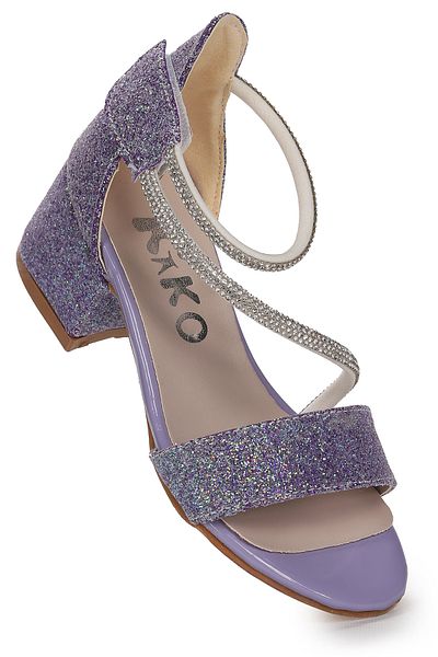 Kiko Kids Pisar Sand Glitter Daily Fetiță Sandale Cu Toc 4 Cm Pantofi Rochie De Seară