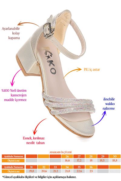 Kiko Kids Pantofi Sandale Cu Toc De 4 Cm Nobe Daily Fete