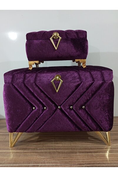 Sonem Çeyiz Sandık Gelin Damat Bohça Nişan Çeyiz Sandığı 2li 0308