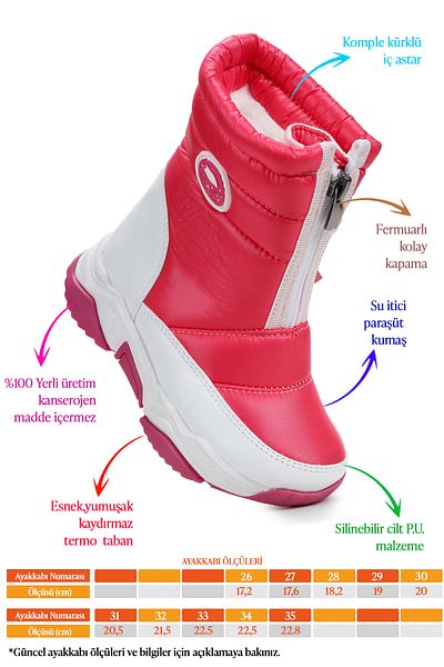 Kiko Kids Κοριτσίστικες μπότες χιονιού Sumo με φερμουάρ