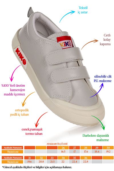 Kiko Kids Pantofi sport casual pentru băieți Suba Velcro Thermo Sole