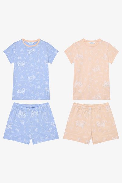 Penti Girl's Cote D'Azur Multicolored 2-Piece Pajama Set