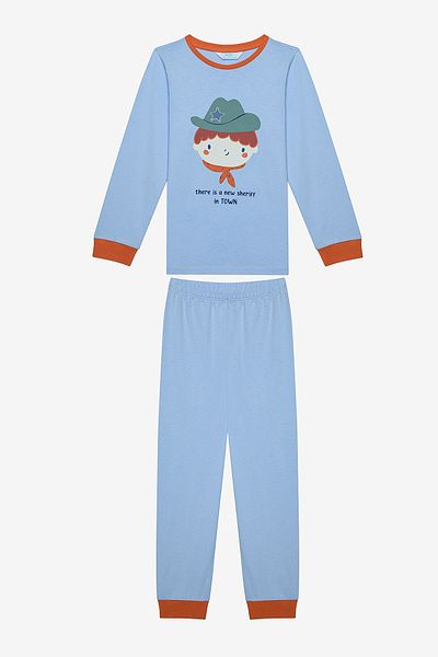 Penti Boy's New Sheriff 2-Piece Multicolor Pajamas Set