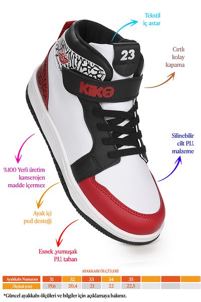 Kiko Kids Pantofi sport pentru băieți - Alpa Velcro Daily