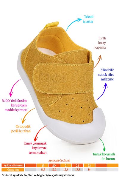 Kiko Kids حذاء روزي فيرست ستيب فيلكرو كاجوال للأطفال الأولاد
