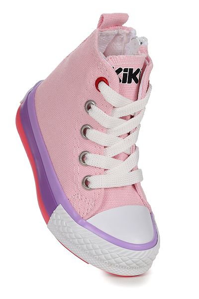 Kiko Kids Adidași de in pentru fete - cu șireturi și înalți