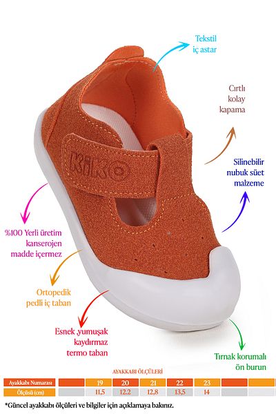 Kiko Kids Pantofi casual Elroy First Step Velcro pentru bebelusi