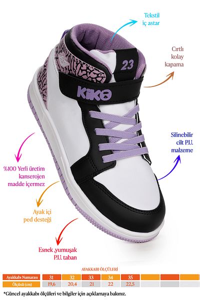 Kiko Kids Αθλητικά παπούτσια Alpa για κορίτσια - Velcro Casual Design