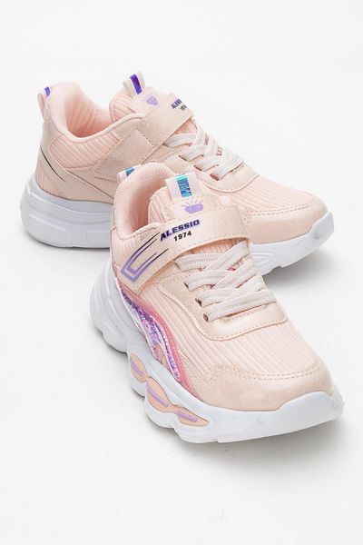 CCWAY AYAKKABI Pantofi sport pentru copii Anorak cu velcro 26-30 ALB PUDRĂ