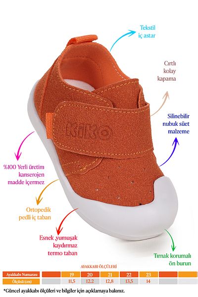 Kiko Kids Rosie First Step Velcro Casual Shoes for Baby Boy