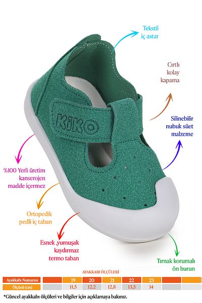 Kiko Kids حذاء Elroy First Step بشريط فيلكرو كاجوال للأطفال الأولاد