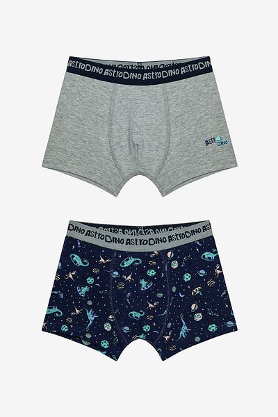 Penti Boy's Astro Dino Multicolor 2-Piece Boxers