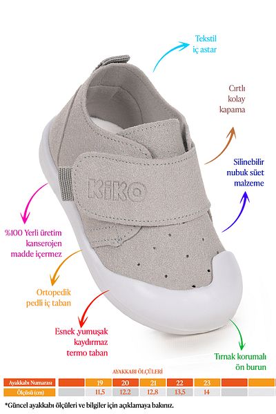 Kiko Kids Rosie First Step Velcro Casual Shoes for Baby Boy