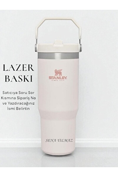 Stanley Kişiselleştirilebilir The IceFlow Flip Straw Rose Quartz Pipetli Term...