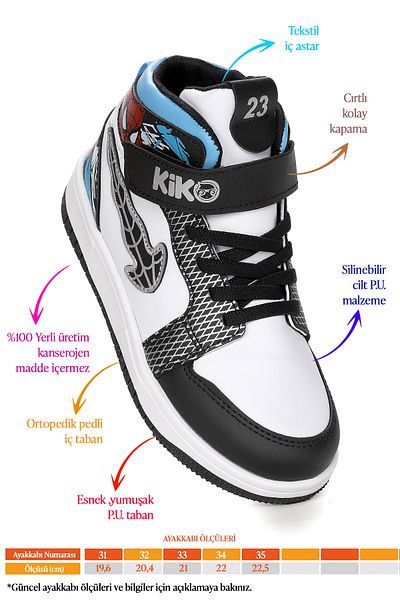 Kiko Kids Αθλητικά παπούτσια για αγόρια Tesan Velcro Daily