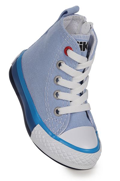 Kiko Kids Pantofi sport din in pentru băieți - cu șireturi și înalți
