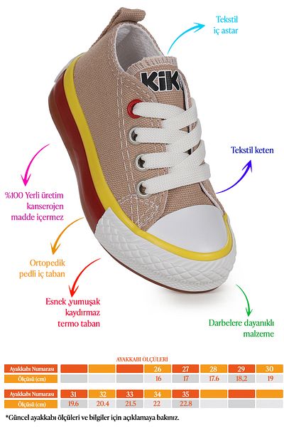 Kiko Kids Λινά Αθλητικά Παπούτσια για Αγόρια - Tinna Lace-Up