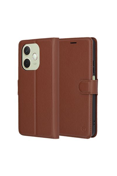 SKYDDAR INNOVATION Husă pentru Oppo A5 Pro 5G 4G, piele tip folio, tip carte, cu portofel interior, maro, set de stickere