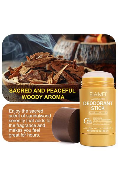 NOVA KISS Aluminum-free, Alcohol-free, Sandalwood, 24h Protection, Men, 80 G