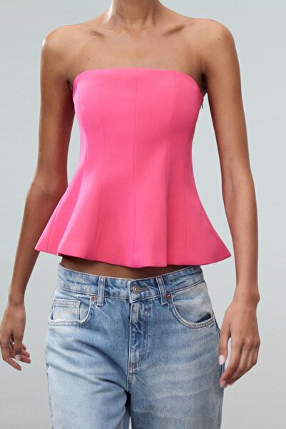 OLSAMODA ΓΥΝΑΙΚΕΙΟ ΜΠΛΟΥΖΑ PEPLUM ΧΩΡΙΣ ΙΜΑΝΤΑ