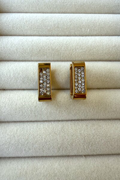 JewelsofHope Zircon Stone Rectangle Earrings Stainless Steel Earrings Women