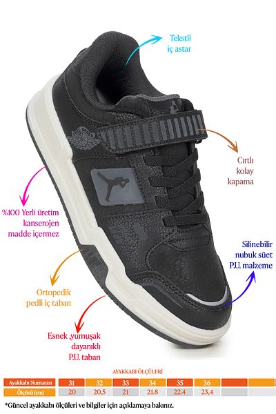 Kiko Kids Pantofi sport pentru băieți - Lena Velcro Daily