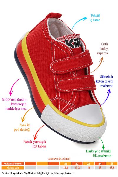 Kiko Kids Linen Linen Sneakers for Baby Boy - Velcro