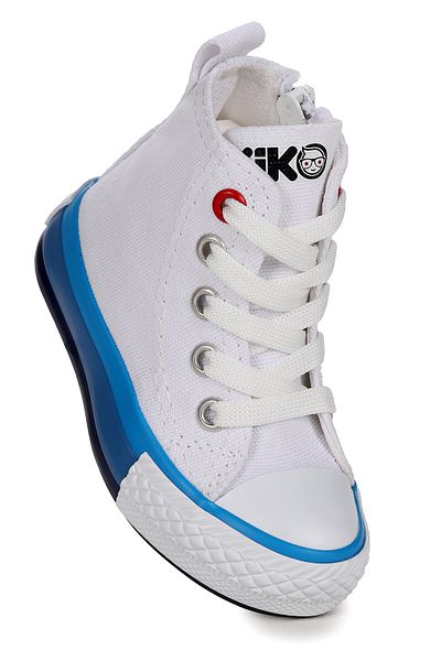 Kiko Kids Αθλητικά παπούτσια από λινά για αγόρια - με κορδόνια και ψηλά