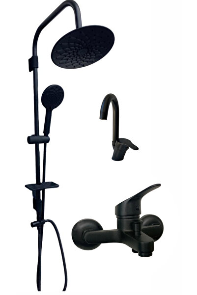 armour armatür siyah batarya seti kademeli el duşu