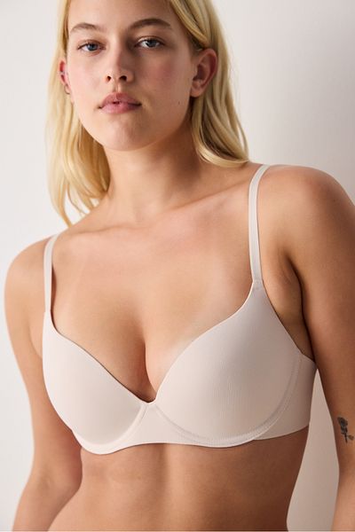 Penti Sutien cu nervuri Lifting Bonding Bej deschis